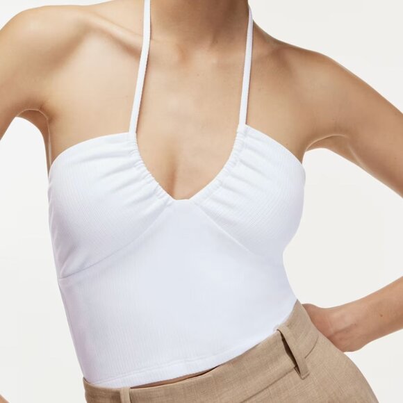 Aritzia Wilfred Merci Halter Crop Top 2XS - Picture 1 of 4